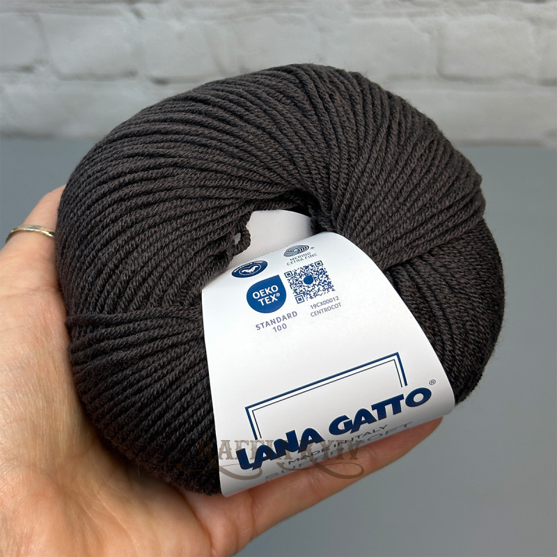 Пряжа Lana Gatto Super Soft, темный шоколад
