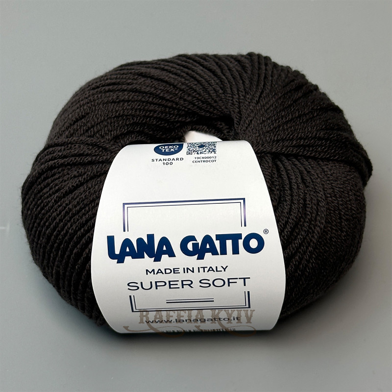 Пряжа Lana Gatto Super Soft, темный шоколад