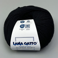 Пряжа Lana Gatto Super Soft, черная