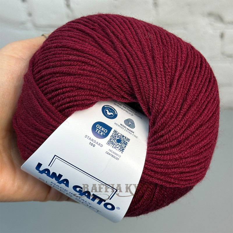 Lana Gatto Super Soft Yarn, Bordeaux