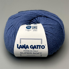 Lana Gatto Super Soft Yarn, Grey Blue