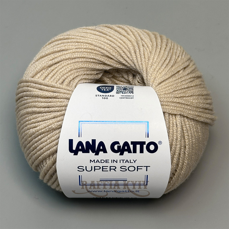 Lana Gatto Super Soft Yarn, Light Beige