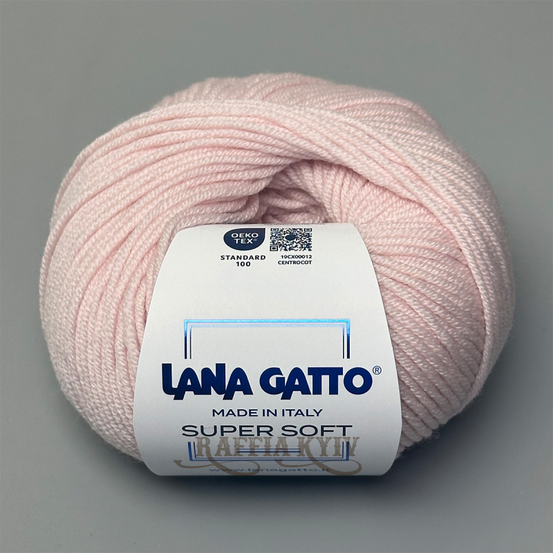 Пряжа Lana Gatto Super Soft, нежно-розовая