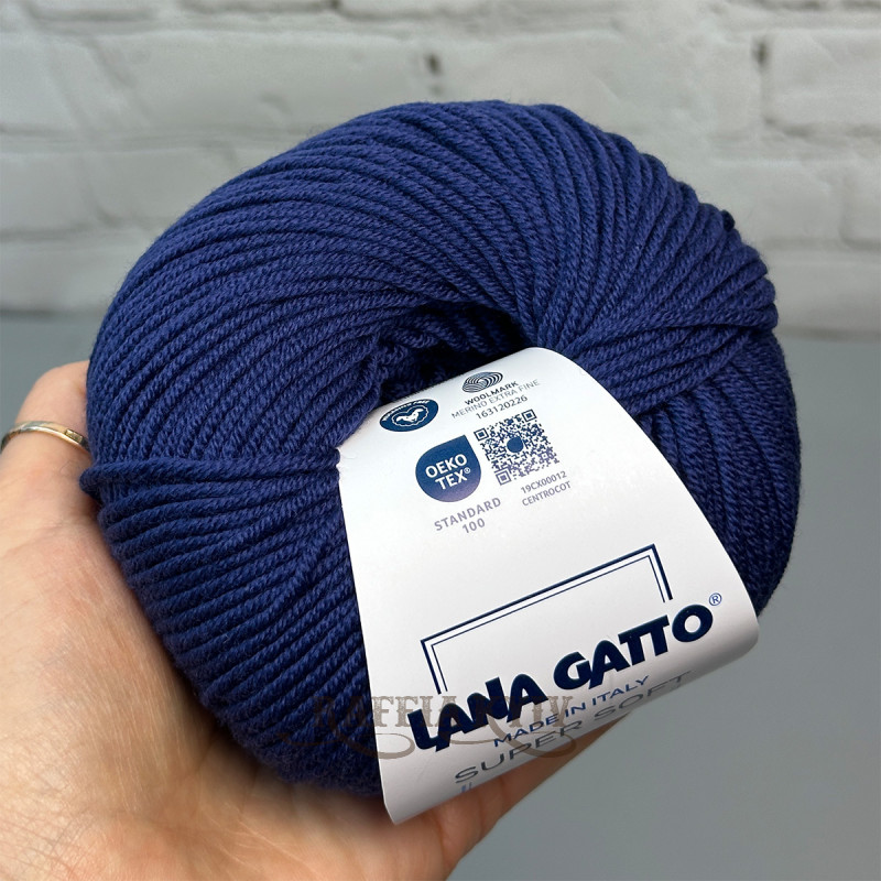 Lana Gatto Super Soft Yarn, Medium Blue