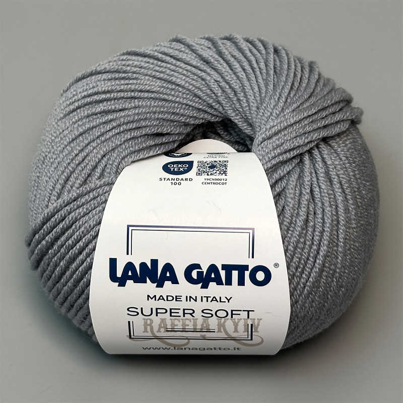 Lana Gatto Super Soft Yarn, Ash