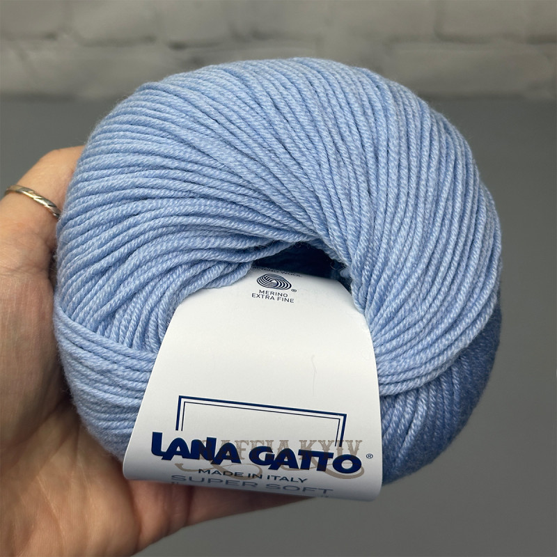 Lana Gatto Super Soft Yarn, Light Blue