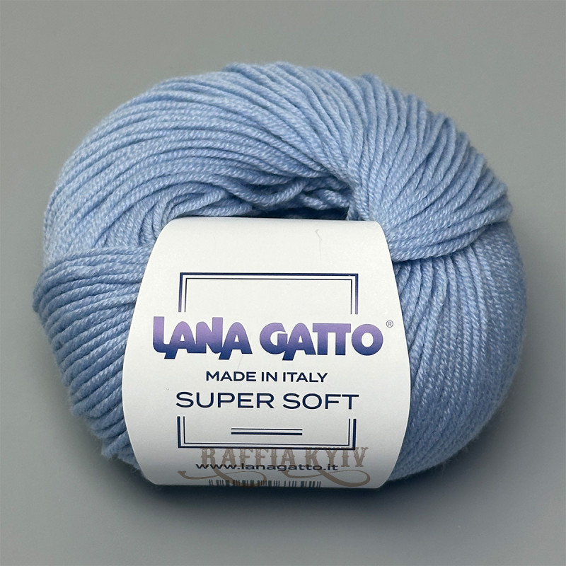 Lana Gatto Super Soft Yarn, Light Blue