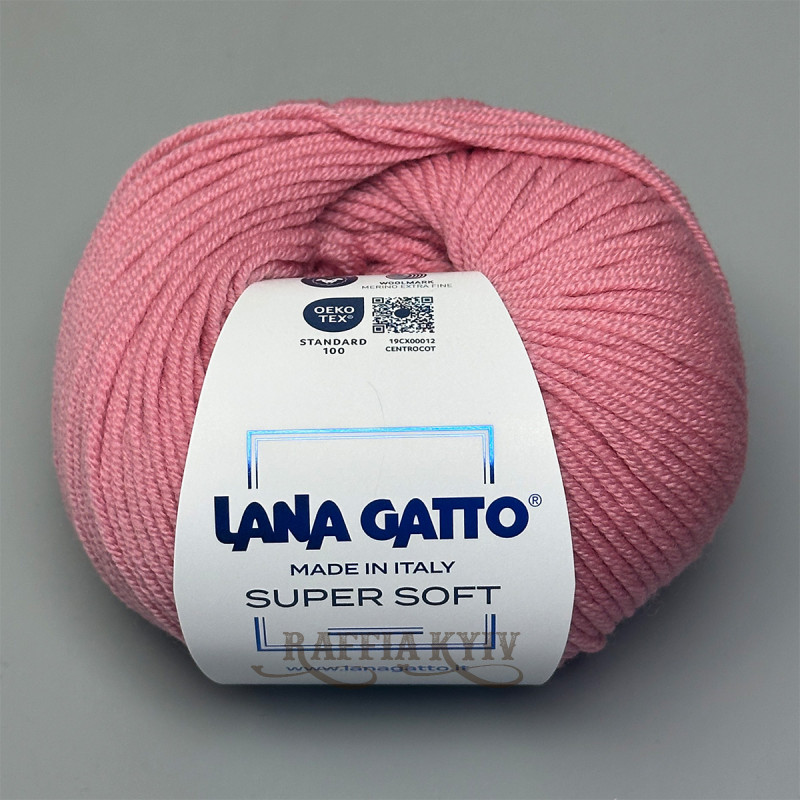 Пряжа Lana Gatto Super Soft, розовая