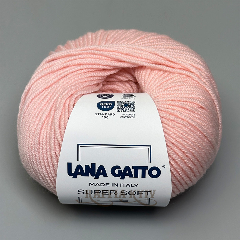 Пряжа Lana Gatto Super Soft, пастельно-рожева