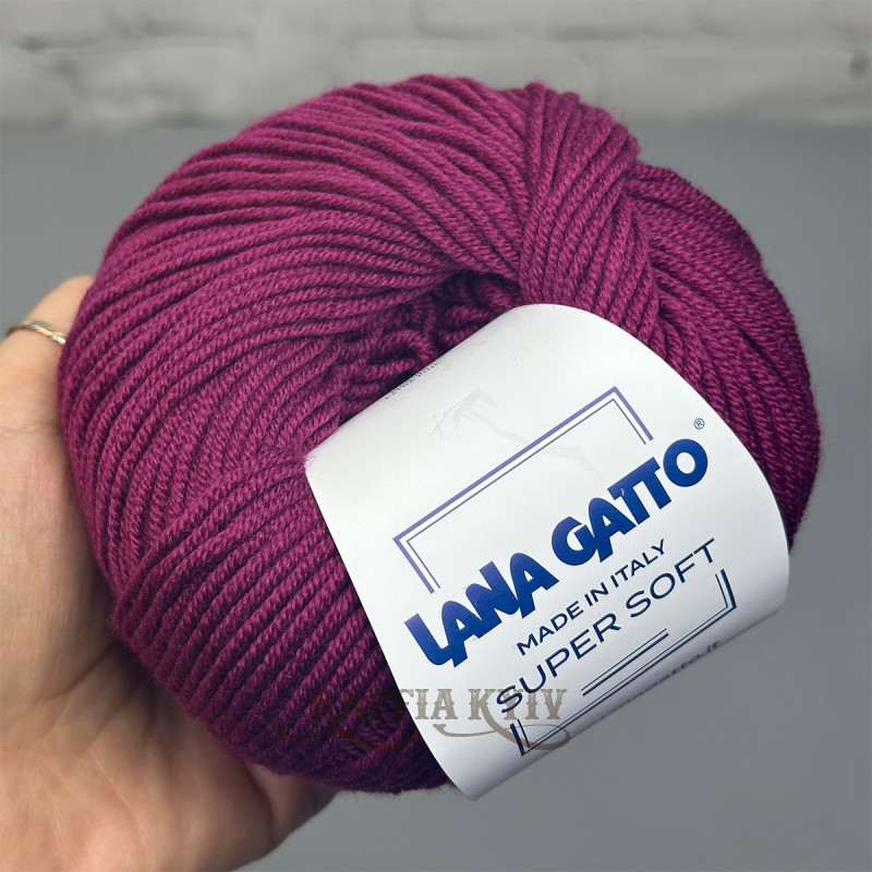 Пряжа Lana Gatto Super Soft, вишнева