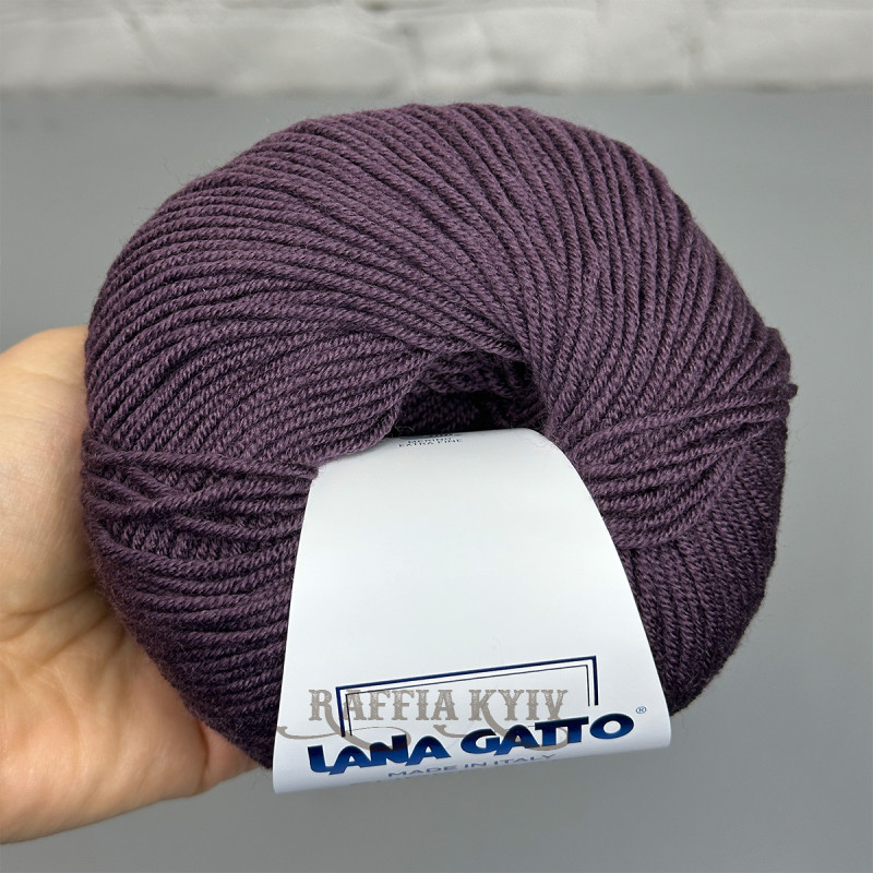 Пряжа Lana Gatto Super Soft, баклажановая