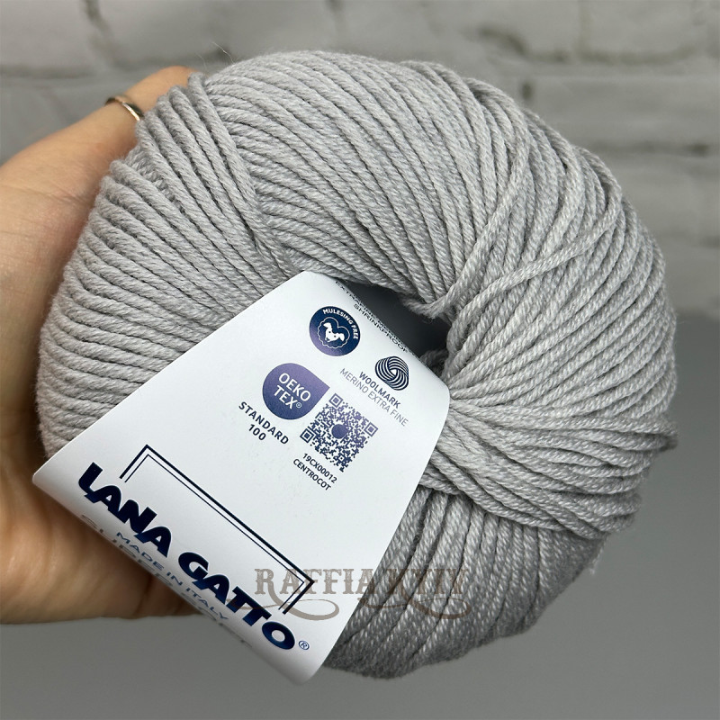Lana Gatto Super Soft Yarn, Light Grey