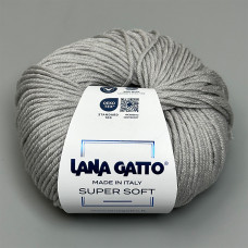 Lana Gatto Super Soft Yarn, Light Grey