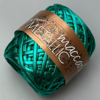 Зелена трикотажна пряжа Metallic, 50 м